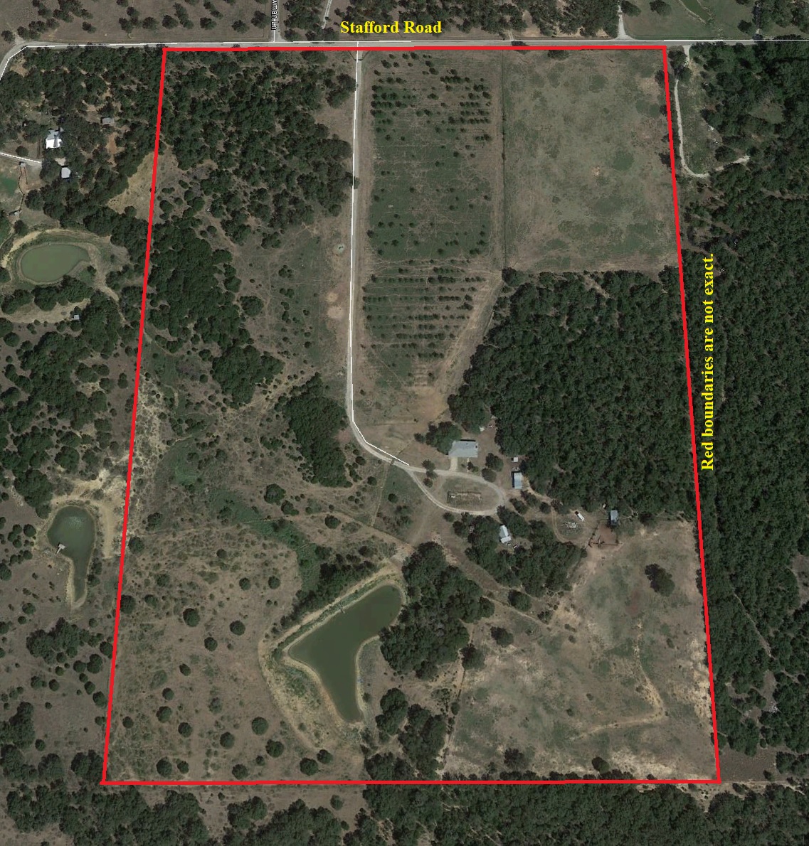 Aerial Map - 58 acres, 1201 Stafford Rd, Weatherford, TX - SOLD ...