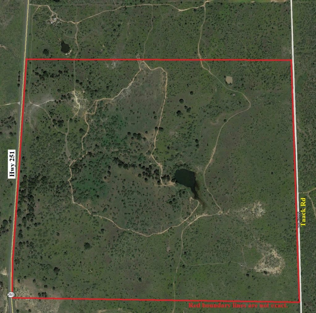 Aerial Map 285.81 Acres FM 251 Newcastle, Young County, Texas SOLD