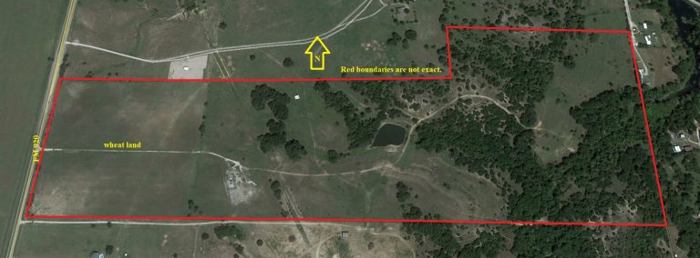 Aerial Map – 107.6 Acres NW of Weatherford, TX – SOLD | North Texas