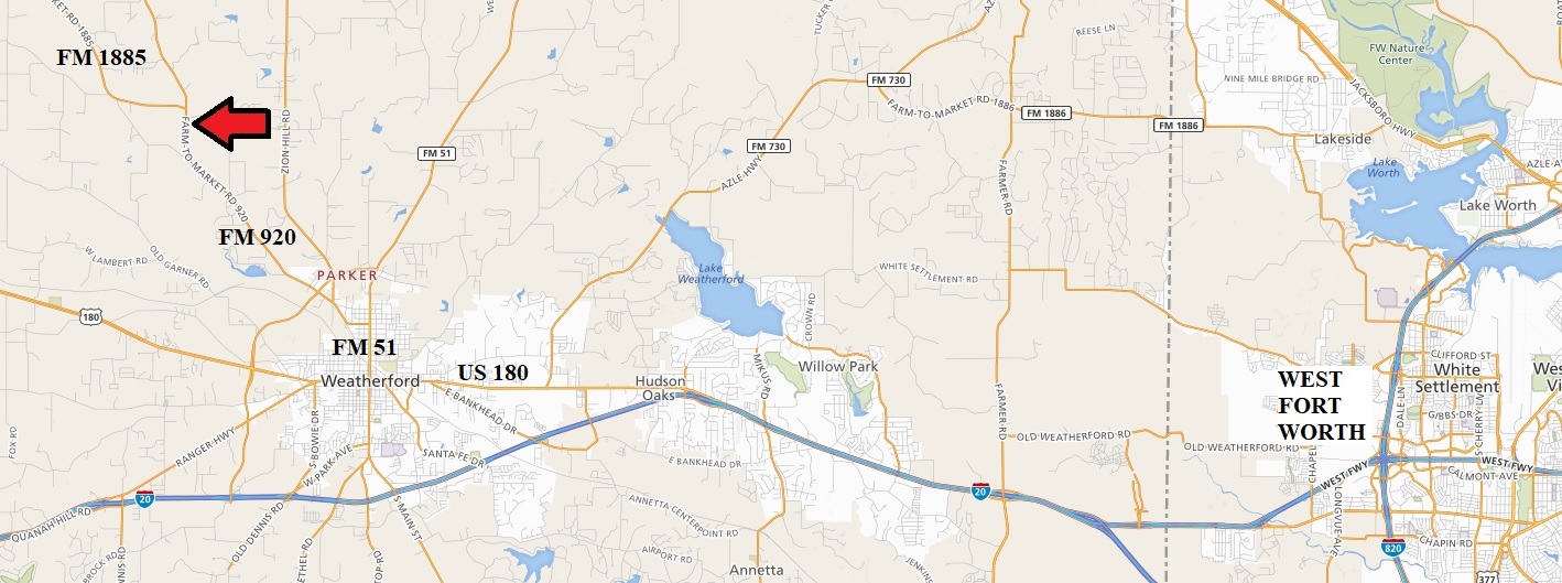 General Map – 107.6 Acres NW of Weatherford, TX – SOLD | North Texas