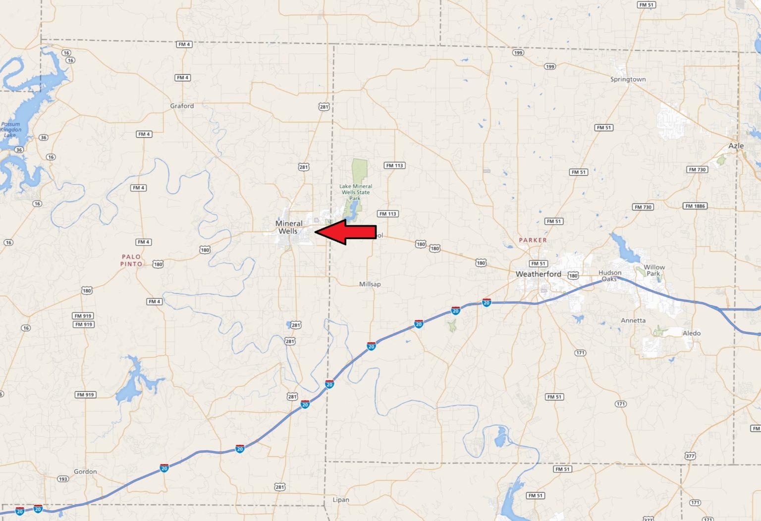 Local Map – 703 East Murco Drive, Mineral Wells, TX 76067 – UNDER ...