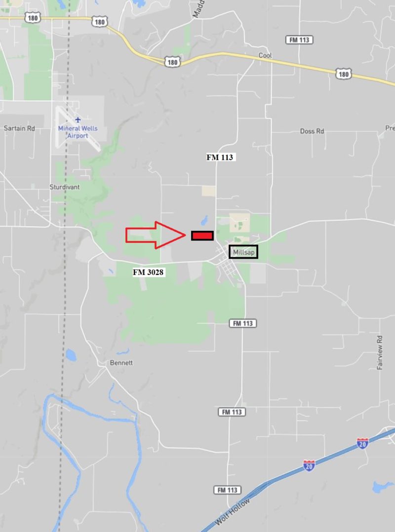 Micro Map 117.5 Acres 625 N. Plum St., Millsap, Texas 76066 UNDER