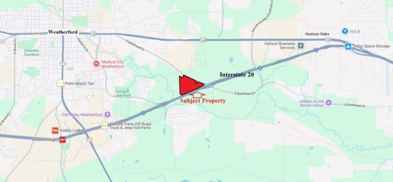 Local Map Local Map - 76.276 Acres - Raw Land, Interstate 20 & East Bankhead Drive, Weatherford, Texas