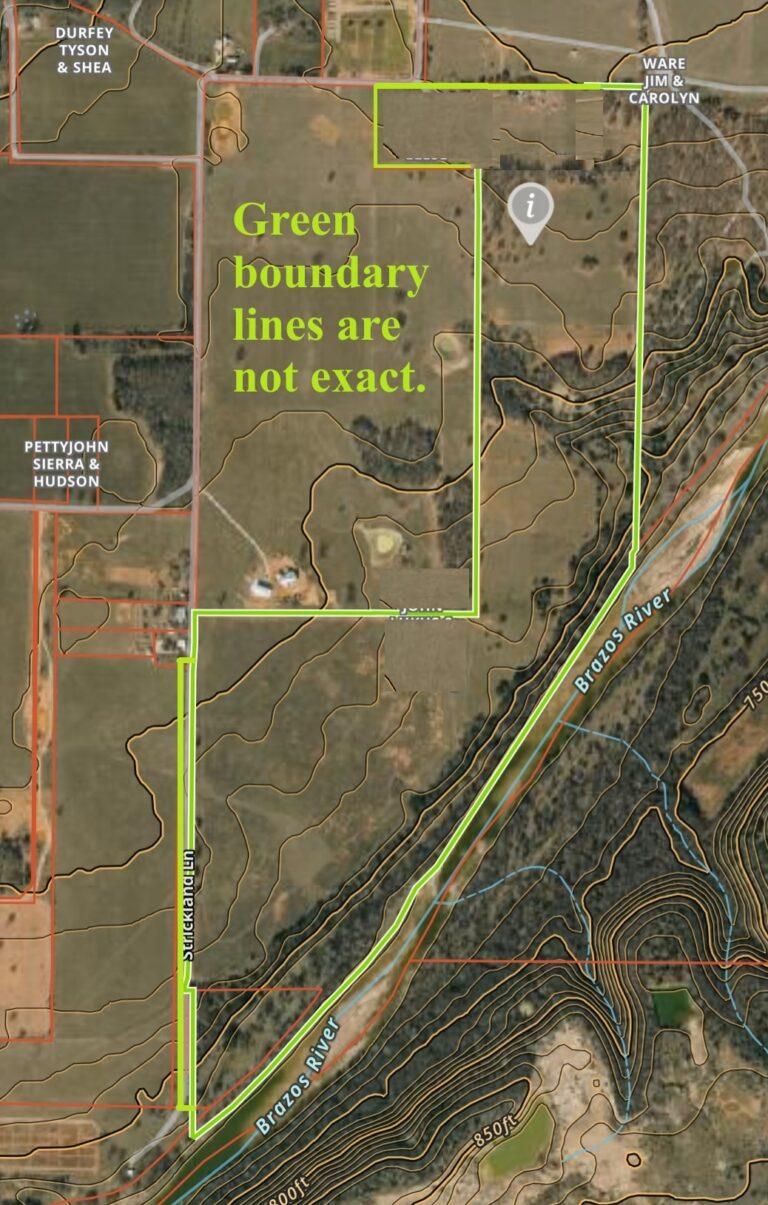 Aerial Image - 174.2 Acre Brazos River Farm West of Brock, Western Parker County, Texas