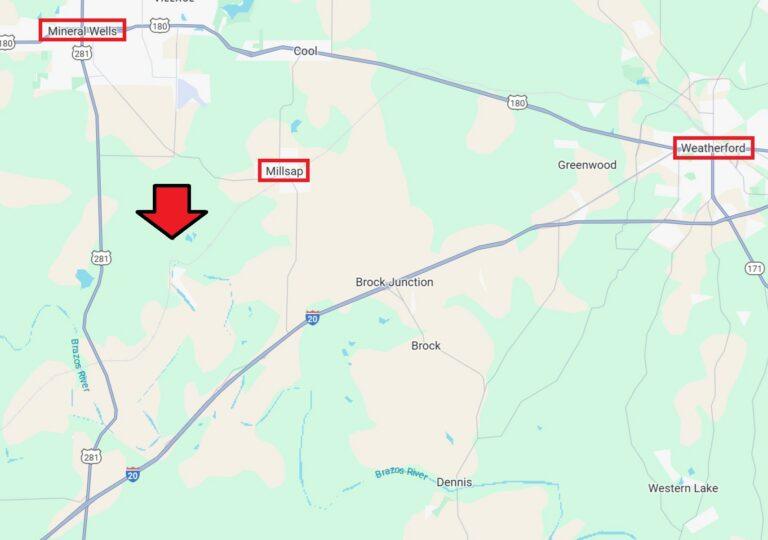 Local Map - ***UNDER CONTRACT***, 271.58 Acre Brazos River Farm, 5200 Dobbs Valley Road, Millsap, Texas
