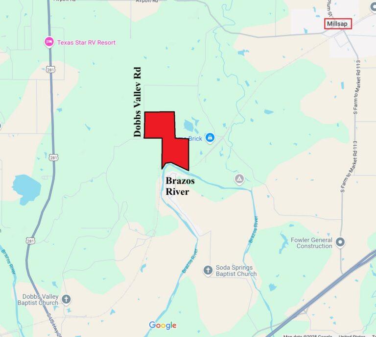 Micro Map - ***UNDER CONTRACT***, 271.58 Acre Brazos River Farm, 5200 Dobbs Valley Road, Millsap, Texas