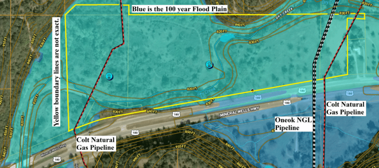 Flood Plain & Pipelines - 42 Acres of Beautiful Raw Land, US 180, Weatherford, Parker County, Texas